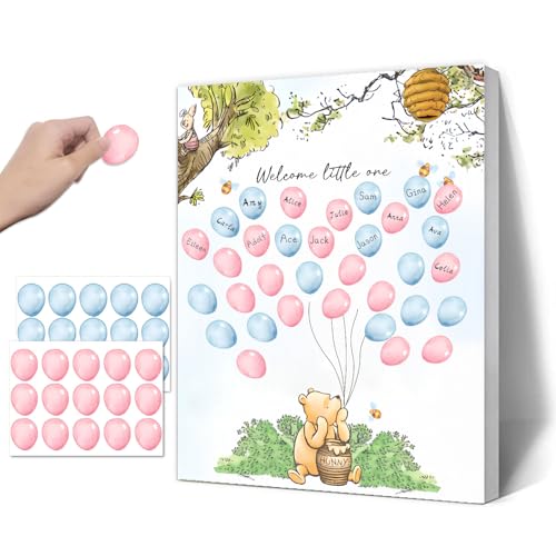 Guawubiang Winnie Baby Shower Gästebuch, klassisches Winnie-Gästebuch, Babyparty, Geschlechtsoffenbarung, Fingerabdruck-Schild für Babyparty, Geschlechtsoffenbarung, Party-Ideen, Spiele, Gender Reveal Guawubiang Winnie Baby Shower Gästebuch, klassisches Winnie-Gästebuch, Babyparty, Geschlechtsoffenbarung, Fingerabdruck-Schild für Babyparty, Geschlechtsoffenbarung, Party-Ideen, Spiele, Gender Reveal von Guawubiang