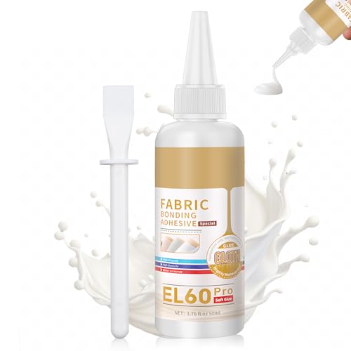 50ml Textilkleber für Stoffe, Weiß Durchscheinend Stoffkleber, Abriebfester Gewebekleber, Textilkleber Waschmaschinenfest Extra Stark, Permanenter Waschbarer Textil Kleber für Textil, Baumwolle 50ml Textilkleber für Stoffe, Weiß Durchscheinend Stoffkleber, Abriebfester Gewebekleber, Textilkleber Waschmaschinenfest Extra Stark, Permanenter Waschbarer Textil Kleber für Textil, Baumwolle von Gubuyi