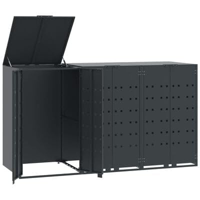 Gucagle M¨¹lltonnenbox Anthrazit f¨¹r 3 Tonnen 207x79x117 cm Stahl M¨¹lltonnenverkleidung Au?enbereich wetterfest mit Gasdruckfeder Deckel und Magnetverschluss T¨¹ren praktisch langlebig Gucagle M¨¹lltonnenbox Anthrazit f¨¹r 3 Tonnen 207x79x117 cm Stahl M¨¹lltonnenverkleidung Au?enbereich wetterfest mit Gasdruckfeder Deckel und Magnetverschluss T¨¹ren praktisch langlebig von Gucagle