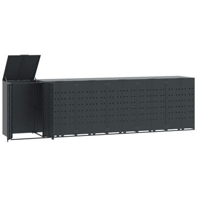 Gucagle M¨¹lltonnenbox Anthrazit f¨¹r 6 Tonnen 414x79x117 cm Stahl M¨¹llbox wetterfest mit Gasdruckfeder Deckel und Magnetverschluss f¨¹r Garten Haus Hof Au?enbereich Abfallbeh?lter Verkleidung Gucagle M¨¹lltonnenbox Anthrazit f¨¹r 6 Tonnen 414x79x117 cm Stahl M¨¹llbox wetterfest mit Gasdruckfeder Deckel und Magnetverschluss f¨¹r Garten Haus Hof Au?enbereich Abfallbeh?lter Verkleidung von Gucagle
