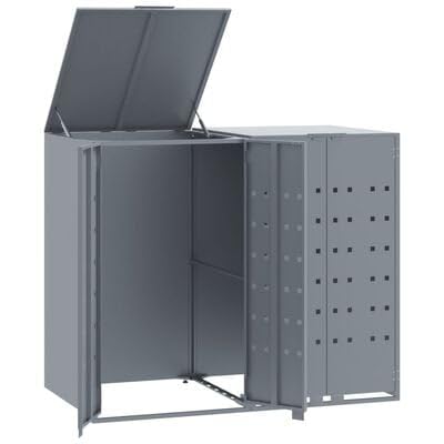 Gucagle M¨¹lltonnenbox Grau f¨¹r 2 M¨¹lltonnen 138x79x117 cm Stahl M¨¹llbox wetterfest mit Gasdruckfeder Deckel und Magnetverschluss f¨¹r Garten Haus und Hof Gucagle M¨¹lltonnenbox Grau f¨¹r 2 M¨¹lltonnen 138x79x117 cm Stahl M¨¹llbox wetterfest mit Gasdruckfeder Deckel und Magnetverschluss f¨¹r Garten Haus und Hof von Gucagle