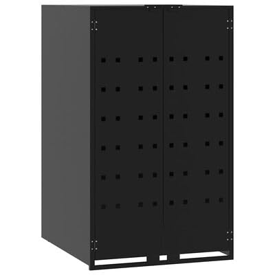 Gucagle M¨¹lltonnenbox aus Stahl f¨¹r 1 Tonne 69x79x117 cm Schwarz M¨¹lltonnenverkleidung Au?enbereich wetterfest mit Gasdruckfeder Deckel und Magnetverschluss T¨¹ren praktisch platzsparend Gucagle M¨¹lltonnenbox aus Stahl f¨¹r 1 Tonne 69x79x117 cm Schwarz M¨¹lltonnenverkleidung Au?enbereich wetterfest mit Gasdruckfeder Deckel und Magnetverschluss T¨¹ren praktisch platzsparend von Gucagle