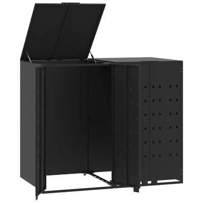 Gucagle M¨¹lltonnenbox aus Stahl f¨¹r 2 Tonnen 138 cm schwarz M¨¹llbox mit Gasdruckfeder Deckel und Magnetverschluss Abfallbeh?lter Verkleidung wetterfest stabil f¨¹r Garten Haus Au?enbereich Gucagle M¨¹lltonnenbox aus Stahl f¨¹r 2 Tonnen 138 cm schwarz M¨¹llbox mit Gasdruckfeder Deckel und Magnetverschluss Abfallbeh?lter Verkleidung wetterfest stabil f¨¹r Garten Haus Au?enbereich von Gucagle
