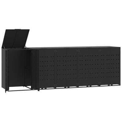 Gucagle M¨¹lltonnenbox aus Stahl f¨¹r 5 M¨¹lltonnen 345x79x117 cm Schwarz pulverbeschichtet wetterfest mit automatischem Deckel und Magnetverschluss f¨¹r Garten Haus Hof Gucagle M¨¹lltonnenbox aus Stahl f¨¹r 5 M¨¹lltonnen 345x79x117 cm Schwarz pulverbeschichtet wetterfest mit automatischem Deckel und Magnetverschluss f¨¹r Garten Haus Hof von Gucagle
