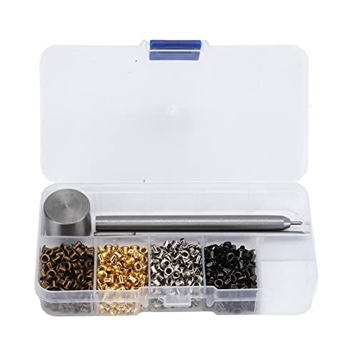 Ösen, Mini-Ösen, Metallösen, Ösen-Set, hochwertiges Kupfer-Ösen-Kit für Schuhe, Taschen, Kleidung, Schnürsenkel, Lederhandwerk, mit Aufbewahrungsbox aus Kunststoff, 800 Stück, 4 Ösen, Mini-Ösen, Metallösen, Ösen-Set, hochwertiges Kupfer-Ösen-Kit für Schuhe, Taschen, Kleidung, Schnürsenkel, Lederhandwerk, mit Aufbewahrungsbox aus Kunststoff, 800 Stück, 4 von Gucagle