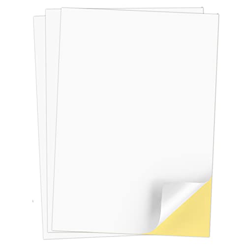 50 Blatt Klebepapier für Drucker Blatt Aufkleber A4 für Druckbare Etiketten Drucker Aufkleber Matt Klebeetiketten A4 von Gudotra