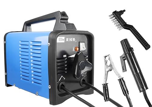 Güde Elektrodenschweissgerät GE 145 W (230 V, 4,2 kVA max. Netzleistung, 100 A max. Schweißstrom, 40-100 A Regelbereich Schweißstrom, inkl. Elektrodenhalter, Massekabel, Schlackenhammer & Drahtbürste) von Güde