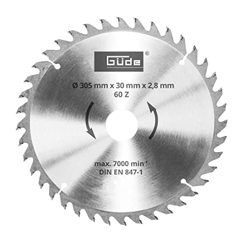 Güde Holzsägeblatt HM 305x30x60Z Hartmetall Wippsägeblatt Kreissägeblatt Sägeblatt von Güde