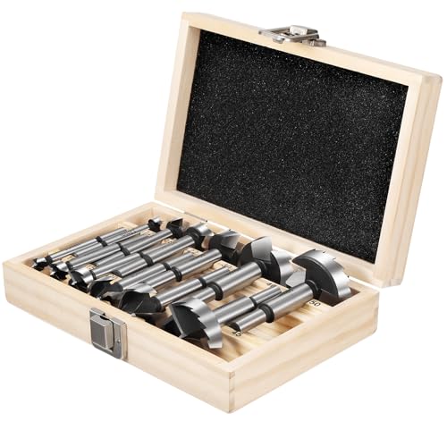 Gueenky 12 Stück Forstnerbohrer Set, 10-50mm Topfbohrer Astlochbohrer Kunstbohrer Holzbohrer mit Rundschaft Forstner Bohrer Set Forstnerbohrer für Hartholz Weichholz Gueenky 12 Stück Forstnerbohrer Set, 10-50mm Topfbohrer Astlochbohrer Kunstbohrer Holzbohrer mit Rundschaft Forstner Bohrer Set Forstnerbohrer für Hartholz Weichholz von Gueenky