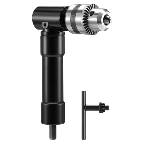 Gueenky 90 Grad Winkelbohraufsatz mit Schnellspannbohrfutter, 1-10 mm Winkel Bohrfutter Adapter Winkelbohrer Aufsatz Winkelaufsatz Bohrmaschine 8mm Sechskant Winkelschrauber Vorsatz Gueenky 90 Grad Winkelbohraufsatz mit Schnellspannbohrfutter, 1-10 mm Winkel Bohrfutter Adapter Winkelbohrer Aufsatz Winkelaufsatz Bohrmaschine 8mm Sechskant Winkelschrauber Vorsatz von Gueenky
