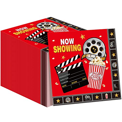 Gueevin Papierservietten für Filmabende, Partydekorationen, quadratisch, für Abendessen, Snacks, Geburtstagsparty, 16,5 x 16,5 cm gefaltet, 50 Stück Gueevin Papierservietten für Filmabende, Partydekorationen, quadratisch, für Abendessen, Snacks, Geburtstagsparty, 16,5 x 16,5 cm gefaltet, 50 Stück von Gueevin