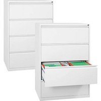 Gürkan Hängeregistraturschrank reinweiß 4 Schubladen 76,0 x 62,0 x 132,0 cm Gürkan Hängeregistraturschrank reinweiß 4 Schubladen 76,0 x 62,0 x 132,0 cm von Gürkan