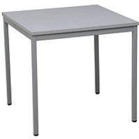 Gürkan Mehrzwecktisch grau quadratisch, Vierkantrohr grau, 80,0 x 80,0 x 75,0 cm von Gürkan