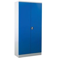 Gürkan Putzmittelschrank 100179 lichtgrau, enzianblau 92,0 x 42,0 x 195,0 cm, aufgebaut von Gürkan