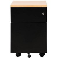 Gürkan Rollcontainer schwarz 2 Auszüge 40,0 x 60,0 x 62,0 cm von Gürkan