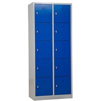Gürkan Schließfachschrank lichtgrau, enzianblau 106958, 10 Schließfächer 80,0 x 45,0 x 190,0 cm Gürkan Schließfachschrank lichtgrau, enzianblau 106958, 10 Schließfächer 80,0 x 45,0 x 190,0 cm von Gürkan