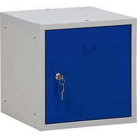 Gürkan Schließfachschrank lichtgrau, enzianblau 106998, 1 Schließfach 38,0 x 38,0 x 38,0 cm von Gürkan