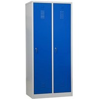 Gürkan Spind lichtgrau, enzianblau 104048, 2 Schließfächer 80,0 x 50,0 x 180,0 cm Gürkan Spind lichtgrau, enzianblau 104048, 2 Schließfächer 80,0 x 50,0 x 180,0 cm von Gürkan
