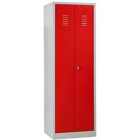 Gürkan Spind lichtgrau, feuerrot 103454, 1 Schließfach 60,0 x 50,0 x 180,0 cm von Gürkan