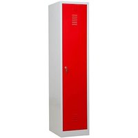 Gürkan Spind lichtgrau, feuerrot 104914, 1 Schließfach 40,0 x 50,0 x 180,0 cm Gürkan Spind lichtgrau, feuerrot 104914, 1 Schließfach 40,0 x 50,0 x 180,0 cm von Gürkan