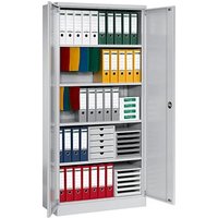 Gürkan Stahlschrank 109381 lichtgrau 92,0 x 50,0 x 195,0 cm, aufgebaut von Gürkan