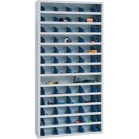 Gürkan Stahlschrank 109484 lichtgrau, blau 100,0 x 30,0 x 198,0 cm, aufgebaut von Gürkan