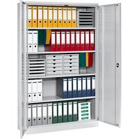 Gürkan Stahlschrank 100157 lichtgrau 120,0 x 42,0 x 195,0 cm, aufgebaut Gürkan Stahlschrank 100157 lichtgrau 120,0 x 42,0 x 195,0 cm, aufgebaut von Gürkan