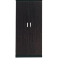 Gürkan Stahlschrank 100126 tiefschwarz, wenge 92,0 x 42,0 x 195,0 cm, aufgebaut von Gürkan