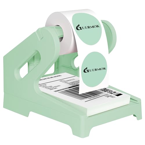 Guermok Thermo-Versandetikettenhalter für Rollen und Fächer, faltbar, zerbrechliche Aufkleber für den Versand, Etikettenständer, Desktop-Druckerhalter, Heimbüro, Zubehör, Aufkleberspender für von Guermok