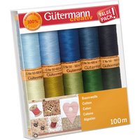 Gütermann Nähfaden-Set Baumwolle, 10 Spulen - Blau-Grün, Col. 5 Gütermann Nähfaden-Set Baumwolle, 10 Spulen - Blau-Grün, Col. 5 von Gütermann creativ