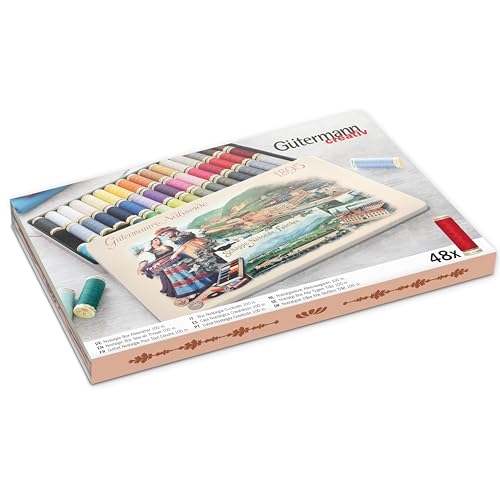 Gütermann creativ Nostalgie-Box mit 48 Spulen Allesnäher 100 m in verschiedenen Farben Gütermann creativ Nostalgie-Box mit 48 Spulen Allesnäher 100 m in verschiedenen Farben von Gütermann creativ