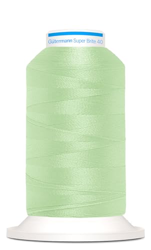 705798-5538-1 Gütermann Super Brite Polyester 40 Maschinenstickgarn, 1000 m Spule, Hellgrün von Gütermann
