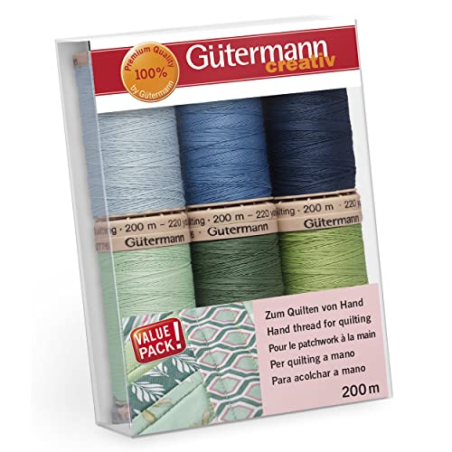 Gütermann 731190-2 Nähfaden-Set, Baumwolle, blau/grün, 10 Spulen Gütermann 731190-2 Nähfaden-Set, Baumwolle, blau/grün, 10 Spulen von Gütermann