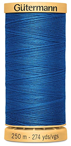 Gütermann Baumwollgarn natürlich, 250 m, Farbe Jay Blue (Blau) von Gütermann