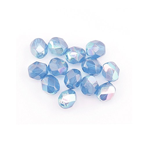 Gütermann Facettenperlen 4 mm Röhrchen ca 130 Stück 6660 hellblau von Gütermann