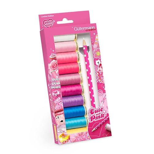 Gütermann - Gütermann Creativ Polyester (10x100m) Cute and Pink Nähen-Alle Gewindesatz mit Markierungsstift - 1 Satz Gütermann - Gütermann Creativ Polyester (10x100m) Cute and Pink Nähen-Alle Gewindesatz mit Markierungsstift - 1 Satz von Gütermann