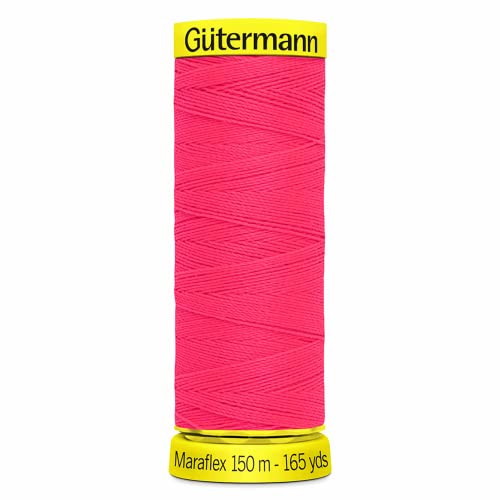 Guetermann GUT_777000-3837-1 Maraflex Faden 150 m Neon Pink, Einheitsgröße von Gütermann
