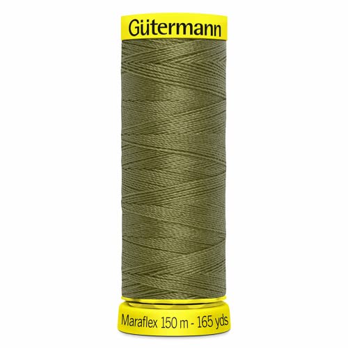 Guetermann GUT_777000-432-1 Maraflex Garn 150 m Oliv, Warmes Olivgrün, Einheitsgröße von Guetermann