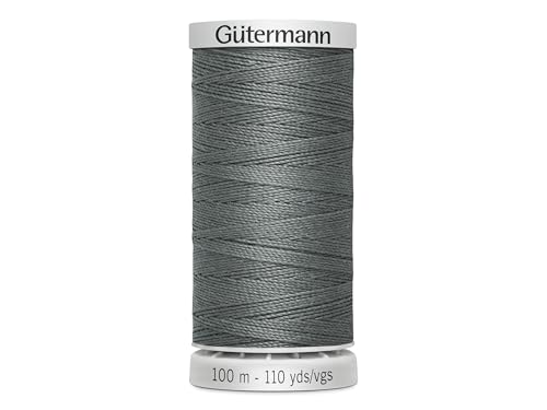 Gütermann Garn Extra Stark Nähgarn Polyester 100m Nähmaschinengarn Universal Reißfest UV Beständig (Grau) von Gütermann