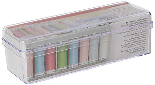 Gütermann Nähgarn-Box, plastik, Farblos, 27-Spulen-Kapazität Gütermann Nähgarn-Box, plastik, Farblos, 27-Spulen-Kapazität von Gütermann