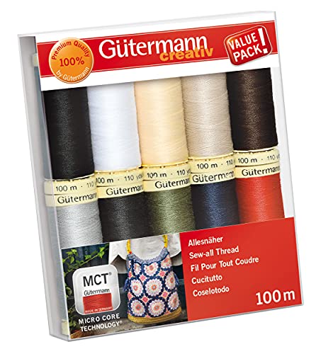 Gütermann creativ Nähfaden-Set mit 10 Spulen Allesnäher 100 m in Basisfarben Gütermann creativ Nähfaden-Set mit 10 Spulen Allesnäher 100 m in Basisfarben von Gütermann