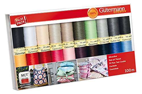 Gütermann creativ Nähfaden-Set mit 20 Spulen Allesnäher 100 m in Basisfarben Gütermann creativ Nähfaden-Set mit 20 Spulen Allesnäher 100 m in Basisfarben von Gütermann