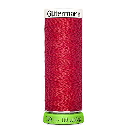 Gutermann 723860 365 Sew All 100 % recyceltes Polyestergarn, 100 m, True Red, Einheitsgröße von Gütermann