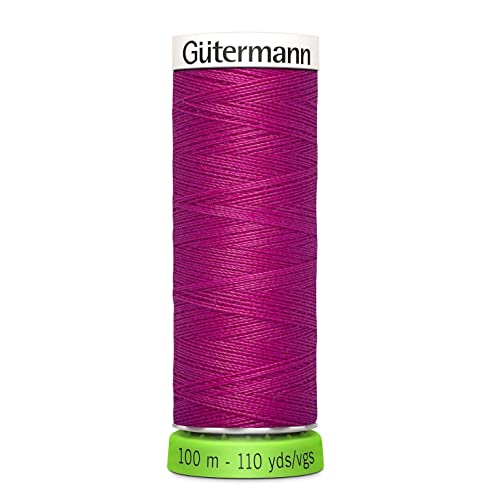 Gutermann 723860 877 Nähgarn, 100 % recyceltes Polyester, 100 m, Fuchsia, Einheitsgröße von Gütermann