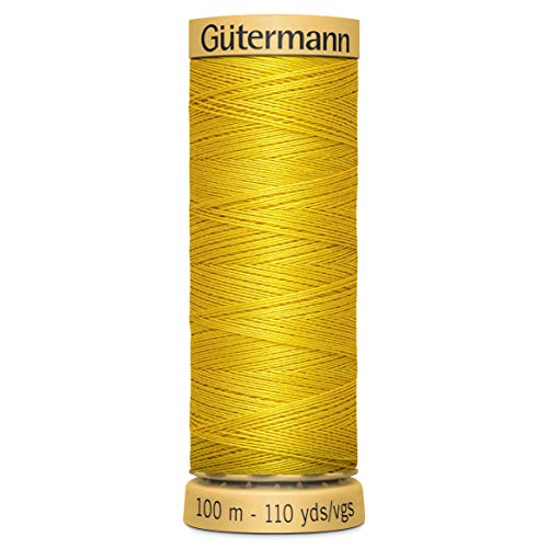 Gutermann Garn aus 100 % natürlicher Baumwolle – 100 m große Auswahl an Farben (hellgelb). von Unbekannt