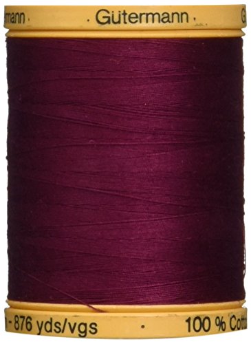 Gutermann Natürlicher Baumwollfaden, einfarbig, 876 m, Burgunderrot von Gütermann