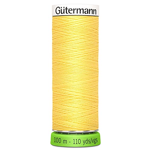 Gutermann Recyceltes Polyester-Faden, 10 m, Zitronenschale. von Gütermann