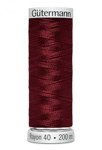 Nr. 40 Sulky Rayon Maschinen-Stickgarn, braun, weinrot – 200 m von Gütermann