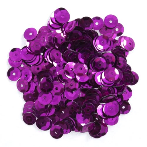 Pailletten cup 6 mm Mittelloch Röhrchen 9 g Farbe 5315 fuchsia von Gütermann