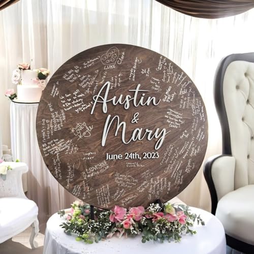 Hochzeitsschilder aus Holz, personalisiertes Gästebuch-Alternative, personalisiertes Geschenk für frisch vermählte Ehepaare, Gästebuch-Alternative, individuelle Nach- und Namen- und Datumsschilder Hochzeitsschilder aus Holz, personalisiertes Gästebuch-Alternative, personalisiertes Geschenk für frisch vermählte Ehepaare, Gästebuch-Alternative, individuelle Nach- und Namen- und Datumsschilder von Gufacai